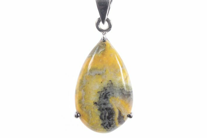 Bumblebee Jasper Pendant (Necklace) - Sterling Silver #241240